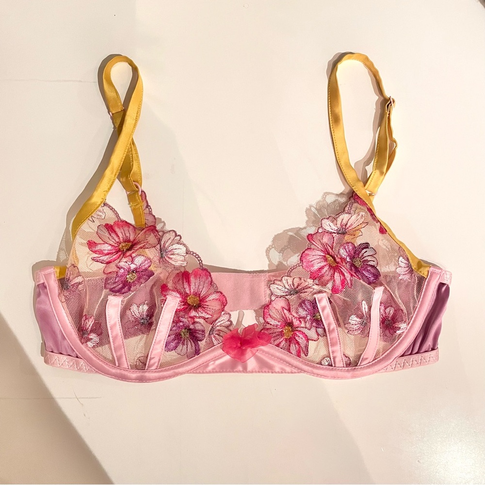 for love and lemons - floral underwire bra